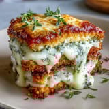 Fresh basil pesto and melty cheese crown this crispy Pesto Chicken Parmesan, baked to golden perfection and ready to serve over a bed of al dente pasta.