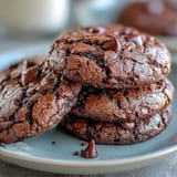 Decadent brownie cookies loaded with chocolate chips, baked to chewy perfection from a simple box mix.