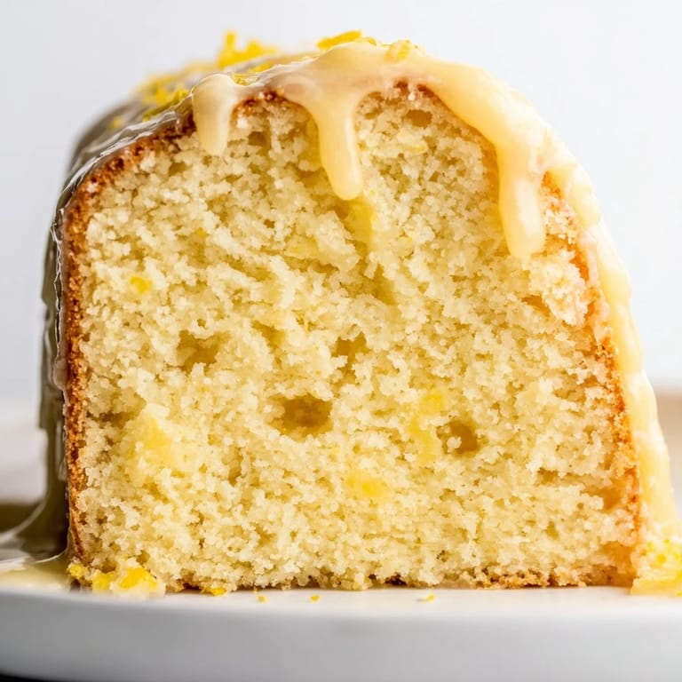 Rustic Lemon Pound Cake on a wooden board, topped with lemon glaze and fresh berries, perfect for dessert or brunch.