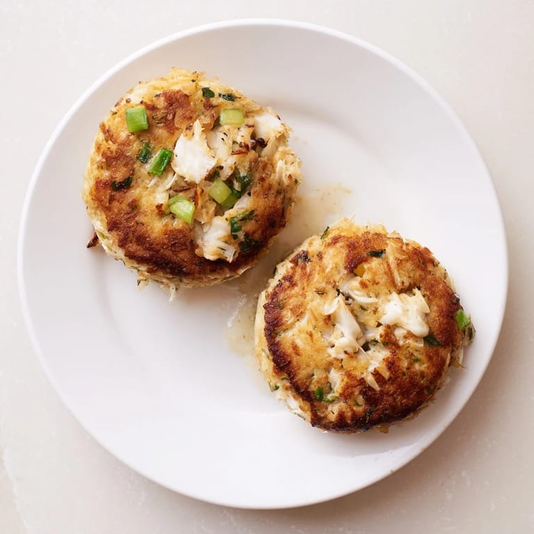 Sizzling pan-fried crab cakes in a skillet, garnished with parsley and served alongside zesty, homemade tangy sauce.