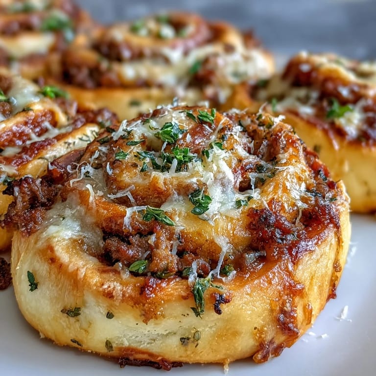 Freshly baked Irresistible High Protein Pepperoni Pizza Rolls stuffed with pepperoni, lean beef, and melty cheese, ready to serve.