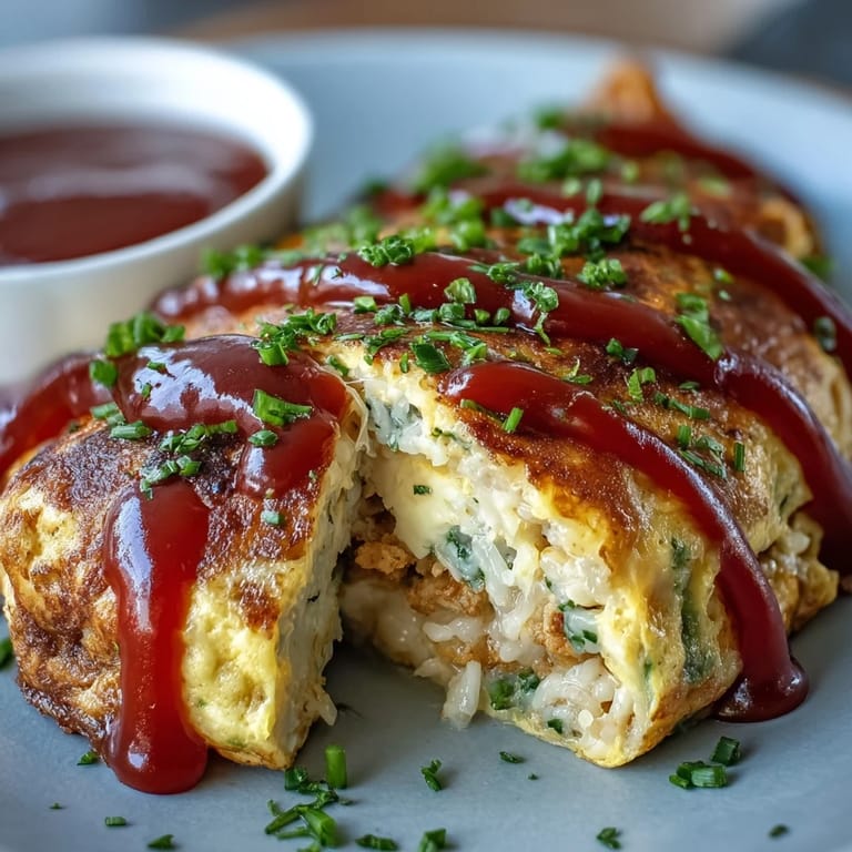 Savory ketchup rice enveloped in a silky, golden omelet, a delightful Japanese meal.