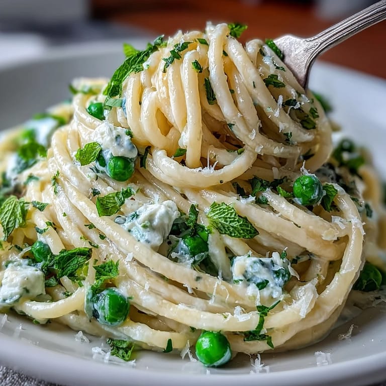 A satisfying bowl of Lemon Ricotta Pasta, featuring tender peas and lemon.