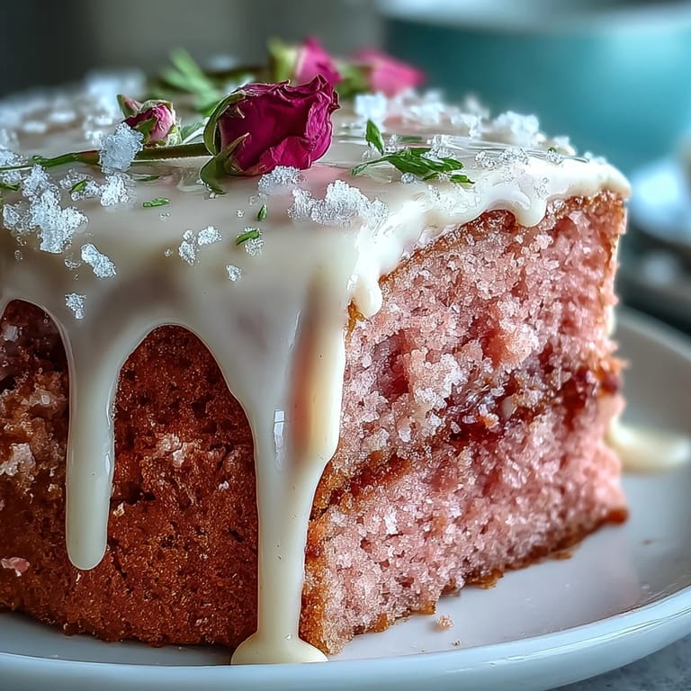 Soft, rosy Bridal Shower Rosé Velvet Cake, adorned with edible gold.