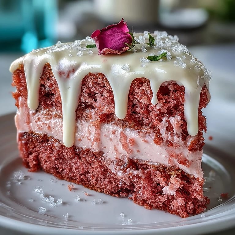 Beautifully frosted Bridal Shower Rosé Velvet Cake, ready for any party.