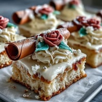Graduation sheet cake with buttercream roses and edible diploma, perfect for celebrating achievements with a festive dessert centerpiece.  